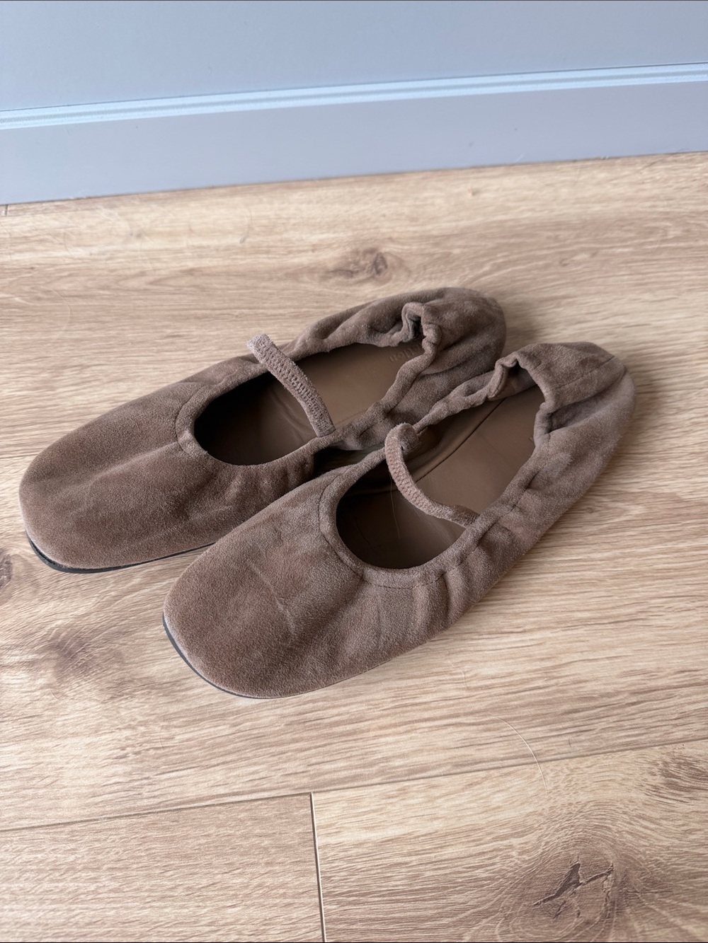 Reformation brown suede flats